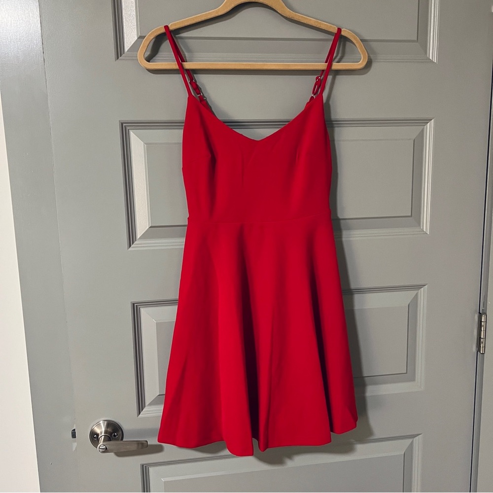 NWT Lulu’s XS Strappy Red Skater Mini Dress
